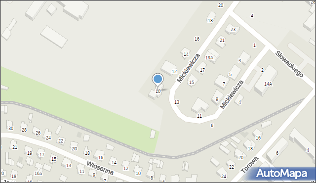 Czarna Białostocka, Mickiewicza Adama, 10, mapa Czarna Białostocka