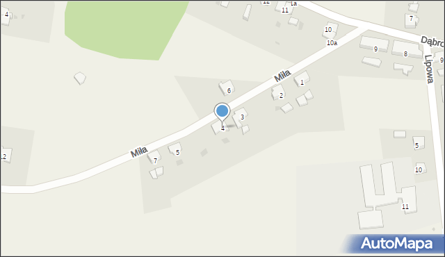 Czarnogłowy, Miła, 4, mapa Czarnogłowy