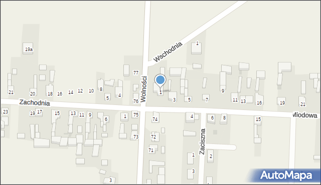 Czastary, Miodowa, 1, mapa Czastary