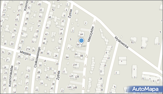 Czeladź, Mieczyków, 6C, mapa Czeladź