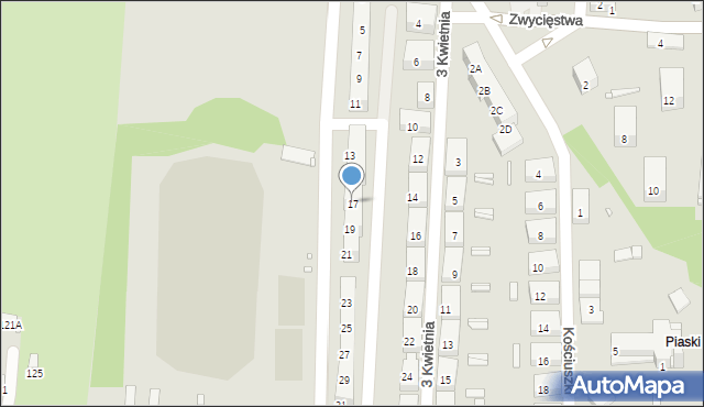 Czeladź, Mickiewicza Adama, 17, mapa Czeladź