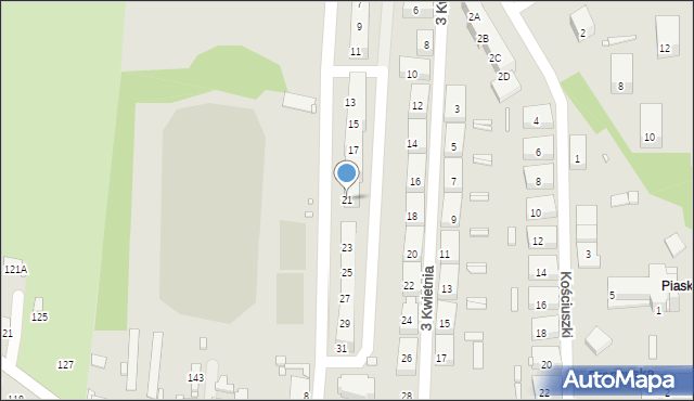 Czeladź, Mickiewicza Adama, 21, mapa Czeladź