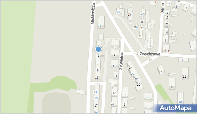 Czeladź, Mickiewicza Adama, 5, mapa Czeladź