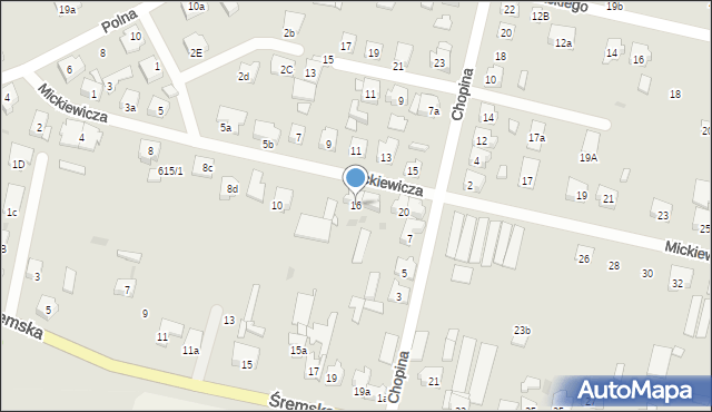 Czempiń, Mickiewicza Adama, 16, mapa Czempiń