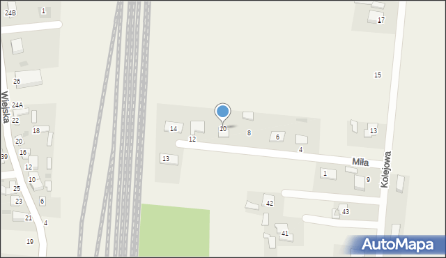 Czerniewice, Miła, 10, mapa Czerniewice