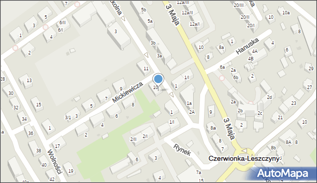 Czerwionka-Leszczyny, Mickiewicza Adama, 10/2, mapa Czerwionka-Leszczyny