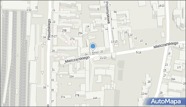Częstochowa, Mielczarskiego Romualda, 22, mapa Częstochowy