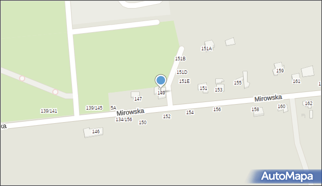 Częstochowa, Mirowska, 149, mapa Częstochowy