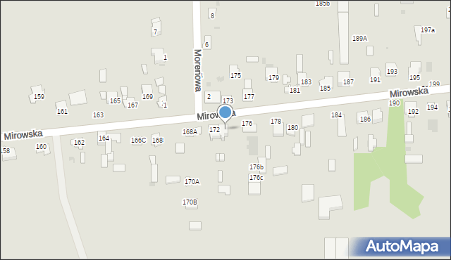 Częstochowa, Mirowska, 174, mapa Częstochowy