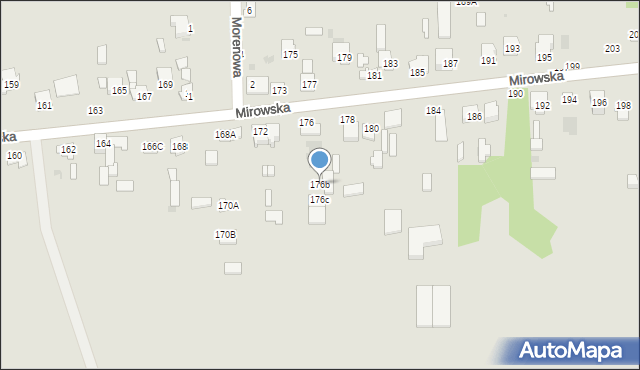 Częstochowa, Mirowska, 176b, mapa Częstochowy