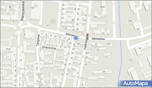 Częstochowa, Mirowska, 18, mapa Częstochowy