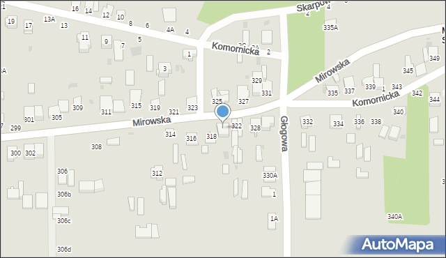 Częstochowa, Mirowska, 320, mapa Częstochowy