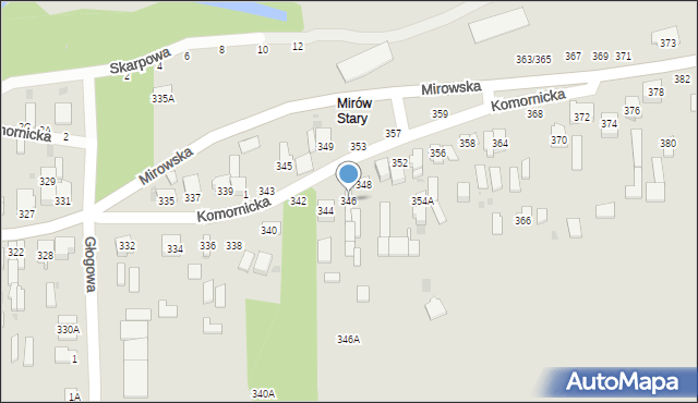 Częstochowa, Mirowska, 346, mapa Częstochowy