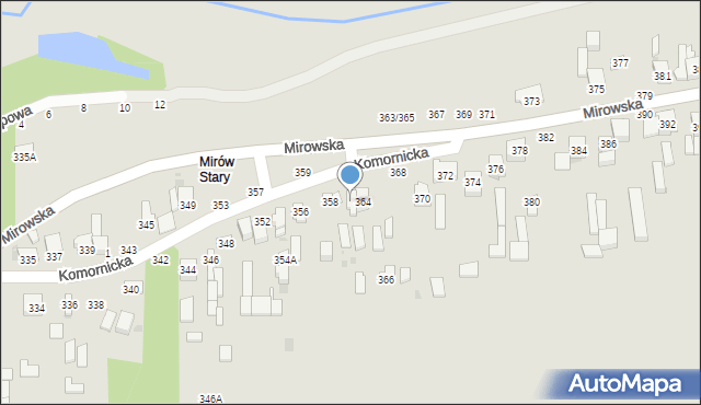 Częstochowa, Mirowska, 362, mapa Częstochowy