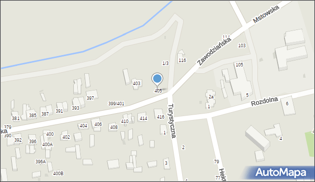 Częstochowa, Mirowska, 405, mapa Częstochowy