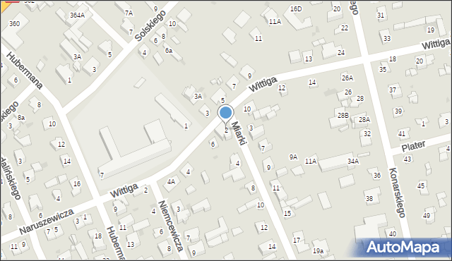 Częstochowa, Miarki Karola, 2, mapa Częstochowy