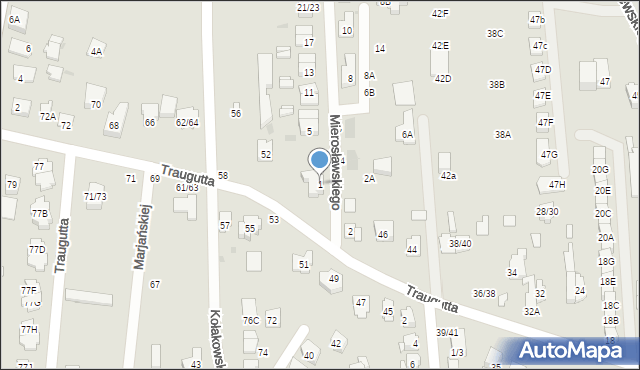 Częstochowa, Mierosławskiego Ludwika, gen., 1, mapa Częstochowy