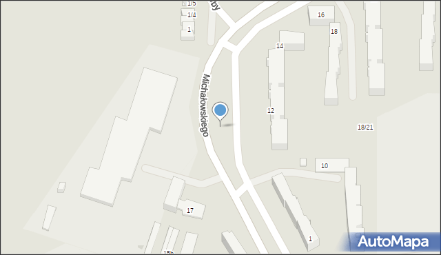 Częstochowa, Michałowskiego Kazimierza, prof., 12bf, mapa Częstochowy