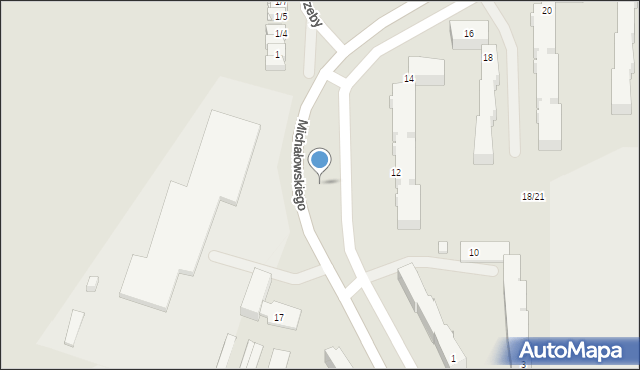 Częstochowa, Michałowskiego Kazimierza, prof., 12bj, mapa Częstochowy