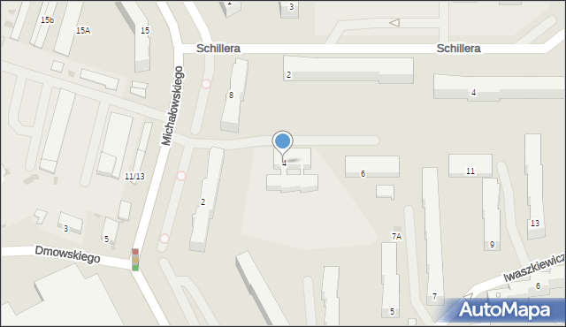 Częstochowa, Michałowskiego Kazimierza, prof., 4, mapa Częstochowy