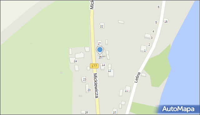 Człopa, Mickiewicza Adama, 15, mapa Człopa
