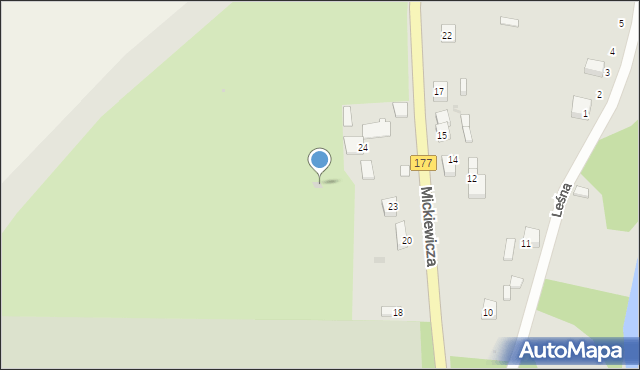 Człopa, Mickiewicza Adama, 25, mapa Człopa