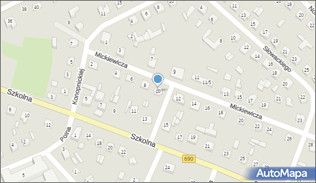 Czyżew, Mickiewicza Adama, 10, mapa Czyżew