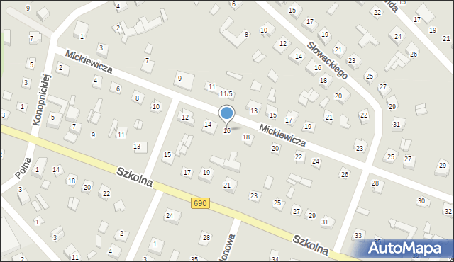 Czyżew, Mickiewicza Adama, 16, mapa Czyżew