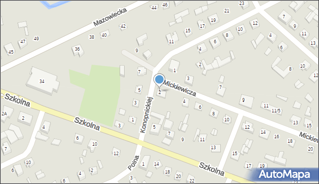 Czyżew, Mickiewicza Adama, 2, mapa Czyżew