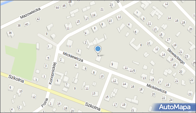 Czyżew, Mickiewicza Adama, 7, mapa Czyżew