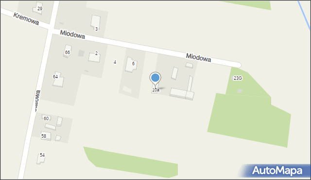 Czyżów, Miodowa, 10a, mapa Czyżów