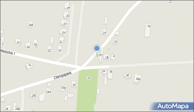 Dąbrowa Górnicza, Mieszka I, 1, mapa Dąbrowa Górnicza