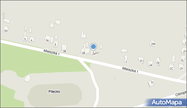 Dąbrowa Górnicza, Mieszka I, 2A, mapa Dąbrowa Górnicza