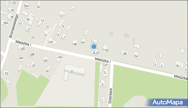 Dąbrowa Górnicza, Mieszka I, 6c, mapa Dąbrowa Górnicza