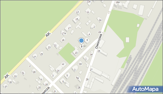 Dąbrowa Górnicza, Mizerkiewicza Jana, 8, mapa Dąbrowa Górnicza