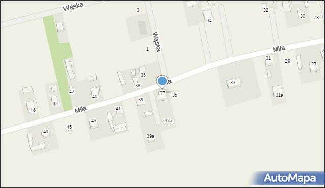 Dąbrówka Nagórna, Miła, 37, mapa Dąbrówka Nagórna