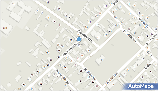 Daleszyce, Mickiewicza Adama, 25, mapa Daleszyce