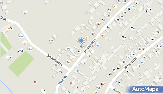 Daleszyce, Mickiewicza Adama, 86, mapa Daleszyce