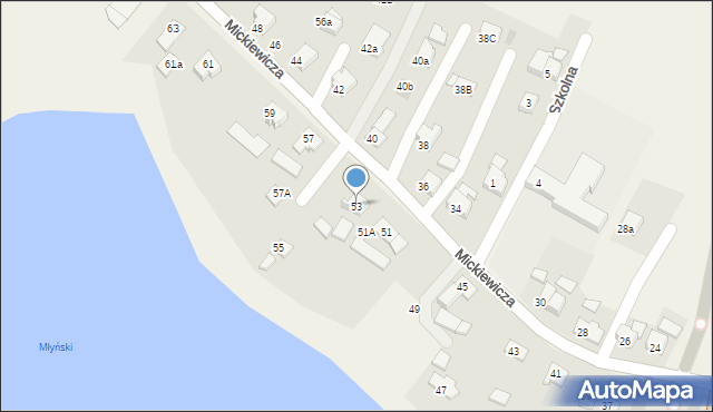 Dankowice, Mickiewicza Adama, 53, mapa Dankowice