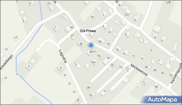 Dankowice, Mickiewicza Adama, 93, mapa Dankowice