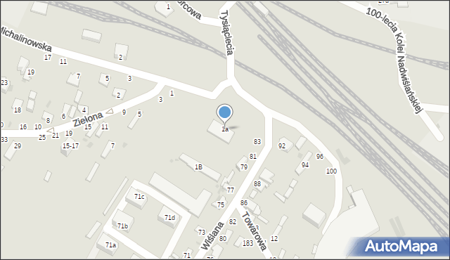 Dęblin, Michalinowska, 1a, mapa Dęblin