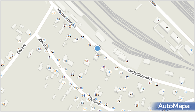 Dęblin, Michalinowska, 49, mapa Dęblin