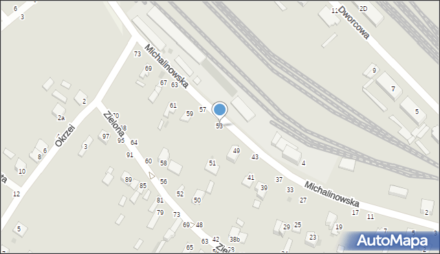 Dęblin, Michalinowska, 53, mapa Dęblin