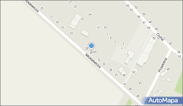 Dęblin, Mickiewicza Adama, 27, mapa Dęblin