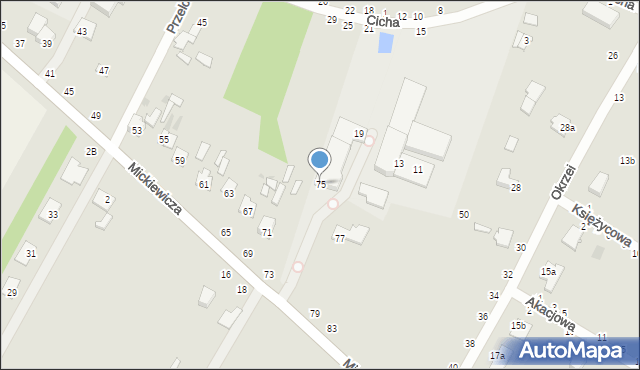 Dęblin, Mickiewicza Adama, 75, mapa Dęblin