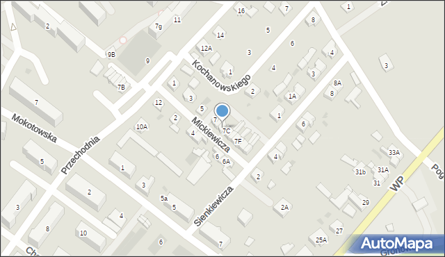 Debrzno, Mickiewicza Adama, 7B, mapa Debrzno