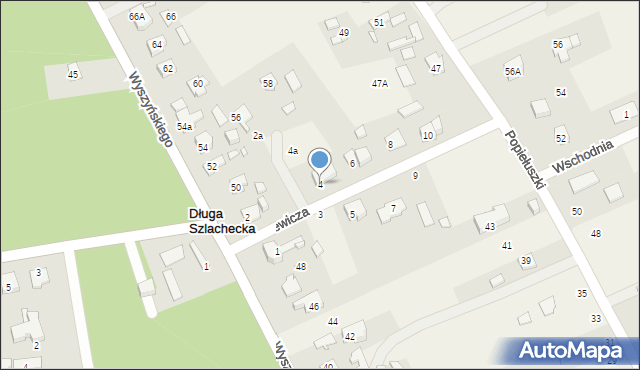 Długa Szlachecka, Mickiewicza Adama, 4, mapa Długa Szlachecka