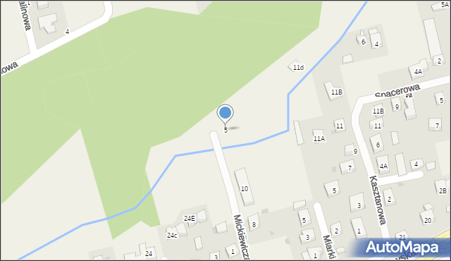 Długołęka, Mickiewicza Adama, 5, mapa Długołęka