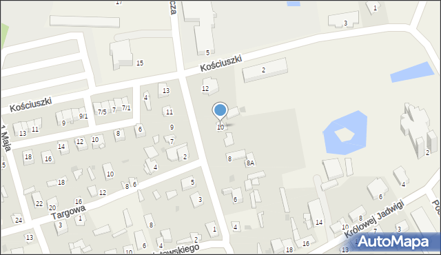 Długosiodło, Mickiewicza Adama, 10, mapa Długosiodło