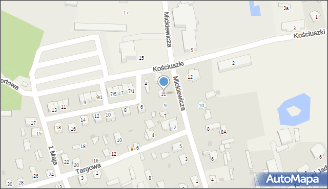 Długosiodło, Mickiewicza Adama, 11, mapa Długosiodło